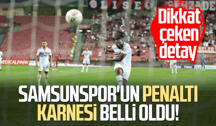 Samsunspor'un penaltı karnesi belli oldu! Dikkat çeken detay