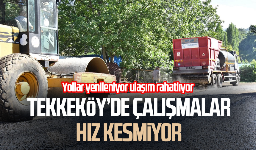 Tekkeköy'de çalışmalar hız kesmiyor! Yollar yenileniyor