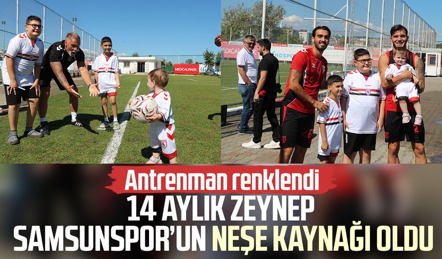14 aylık Zeynep Samsunspor’un neşe kaynağı oldu