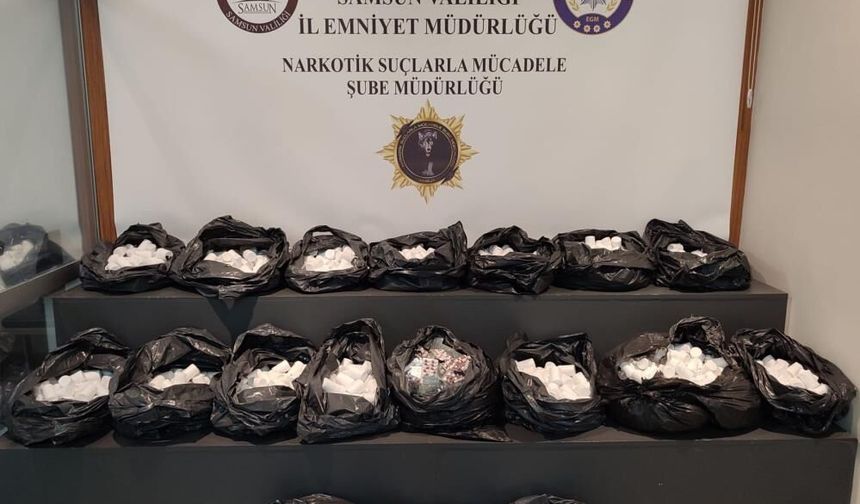 Samsun’da 4 ayrı operasyonda 117 bin 646 hap ele geçirildi