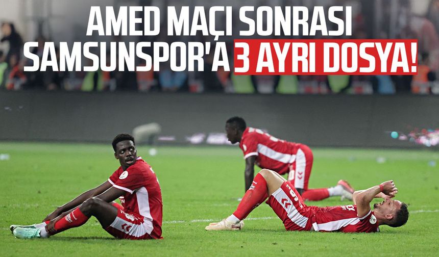 Amed maçı sonrası Samsunspor'a 3 ayrı gerekçeyle PFDK’ya sevk