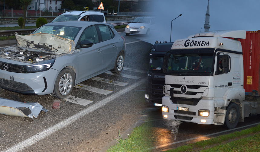 Ankara-Samsun yolunda feci kaza! Otomobil tırla çarpıştı