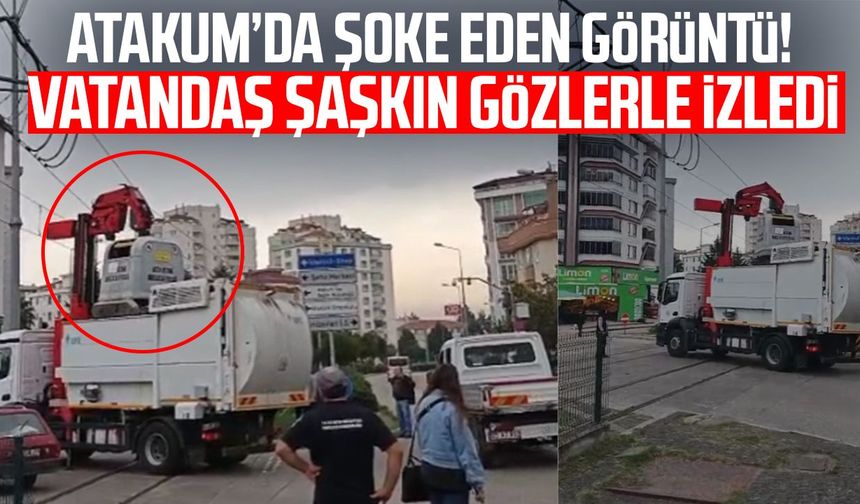 Atakum’da ilginç görüntü! Vatandaş şaşkın gözlerle izledi