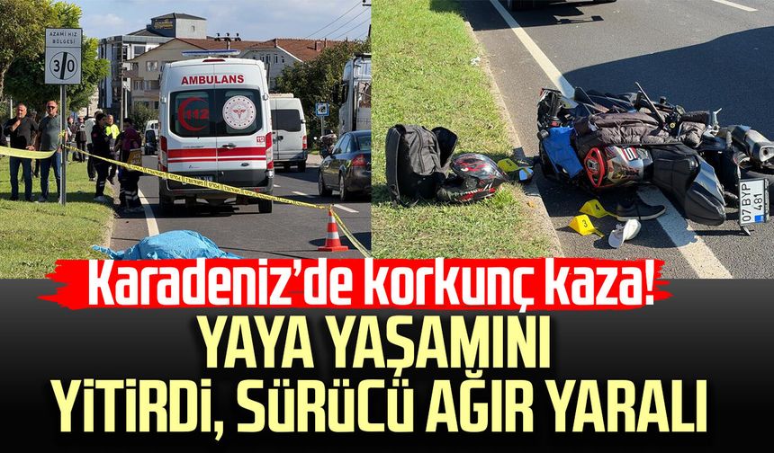 Karadeniz'de korkunç kaza! Yaya yaşamını yitirdi, sürücü ağır yaralı