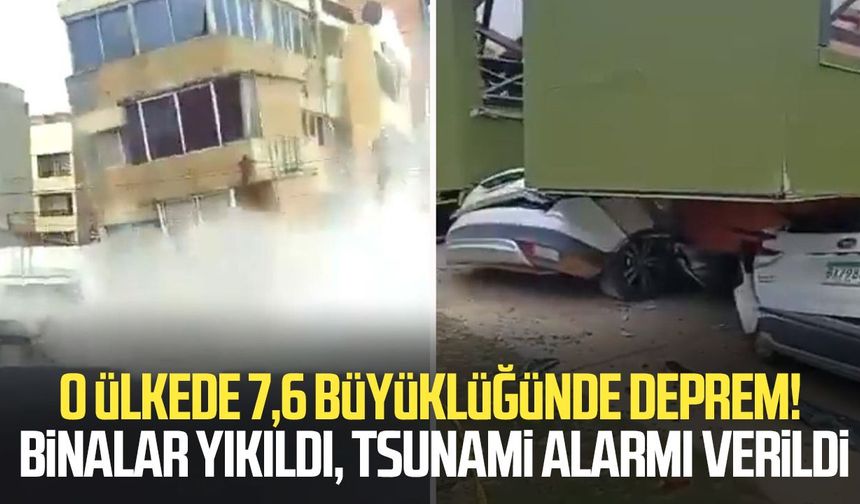 Panama’da 7,6 büyüklüğünde deprem! Binalar yıkıldı, tsunami alarmı verildi