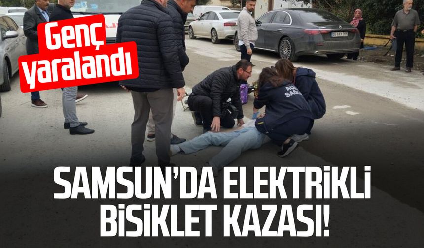 Samsun’da elektrikli bisiklet kazası! Genç yaralandı