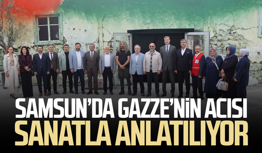 Samsun’da Gazze’nin acısı sanatla anlatılıyor