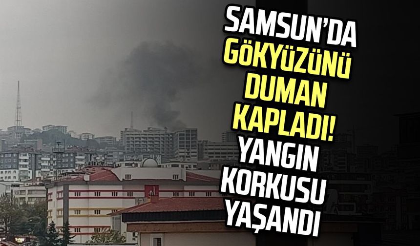 Samsun’da gökyüzünü duman kapladı! Yangın korkusu yaşandı