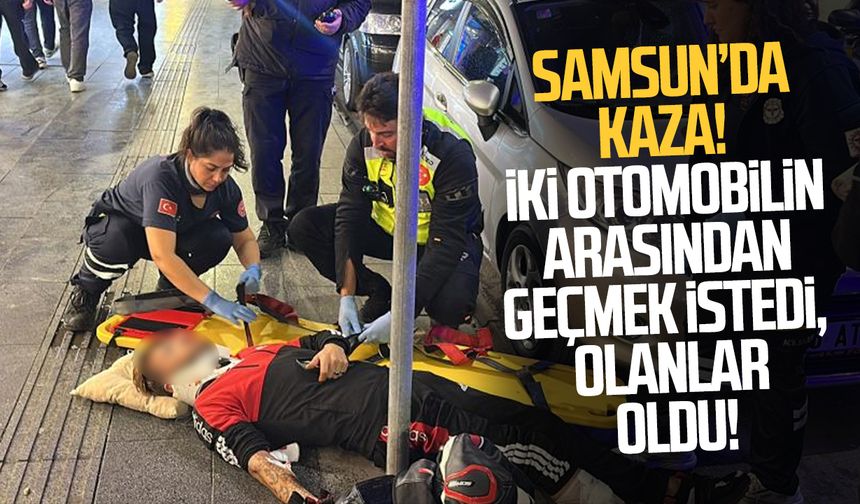 Samsun'da tehlikeli geçiş kazayla bitti!