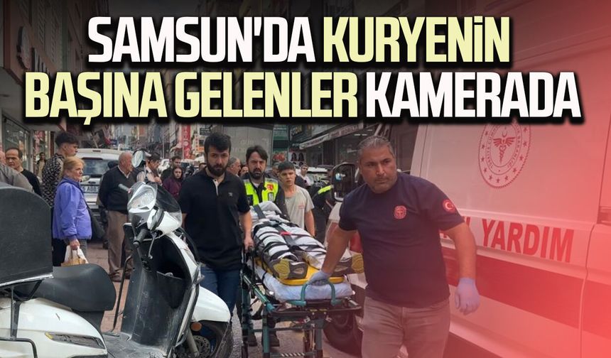 Samsun'da kuryenin başına gelenler kamerada