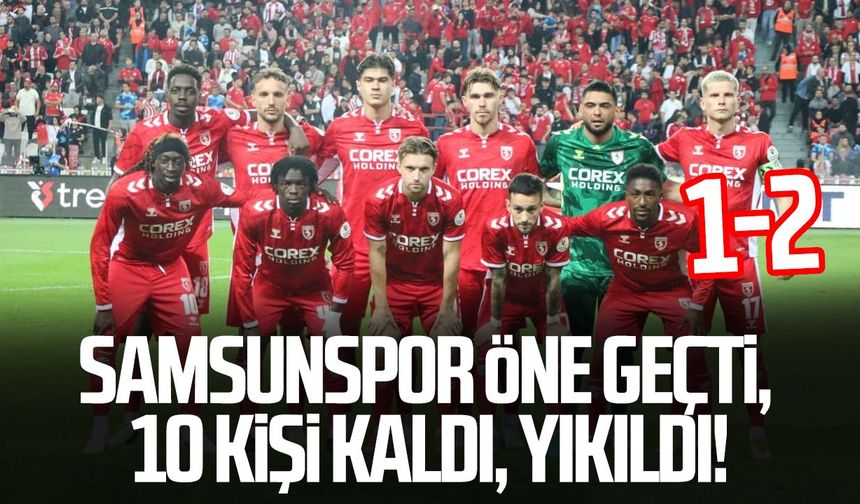 Samsunspor, Amedspor'a sahasında 2-1 mağlup oldu