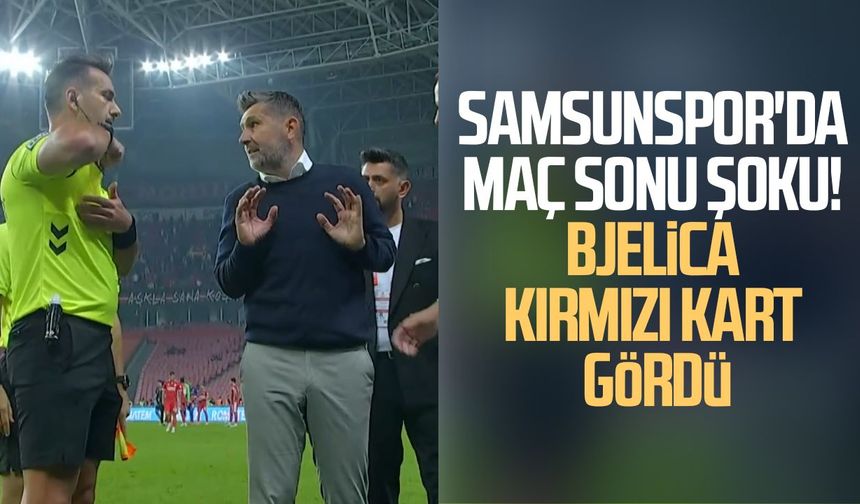 Samsunspor Teknik Direktörü Bjelica maç sonu kırmızı kart gördü