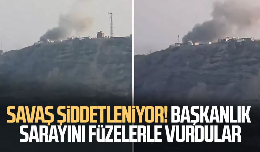 Savaş şiddetleniyor! Başkanlık sarayını füzelerle vurdular