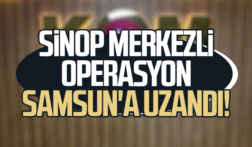 Sinop merkezli operasyon Samsun'a uzandı! 9 kişi yakalandı