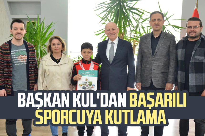 Terme Belediye Başkanı Şenol Kul'dan başarılı sporcuya kutlama