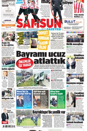 13 Nisan Cumartesi Samsun Gazetesi