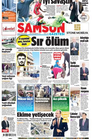 15 Nisan Pazartesi Samsun Gazetesi