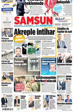17 Nisan Çarşamba Samsun Gazetesi