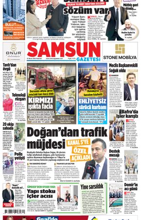 22 Nisan Pazartesi Samsun Gazetesi