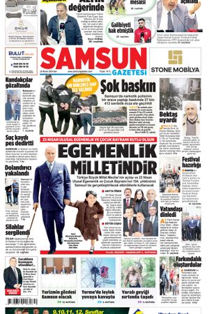 23 Nisan Salı Samsun Gazetesi