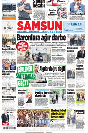 25 Nisan Perşembe Samsun Gazetesi