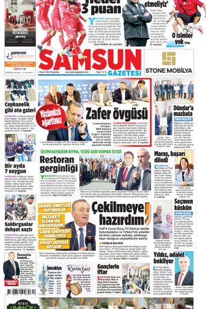 4 Nisan Perşembe Samsun Gazetesi