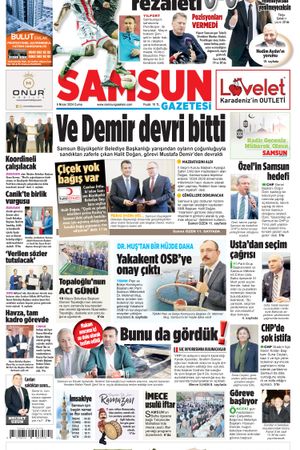 5 Nisan Cuma Samsun Gazetesi