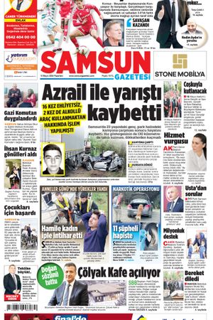13 Mayıs Pazartesi Samsun Gazetesi
