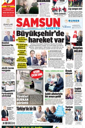 14 Mayıs Salı Samsun Gazetesi