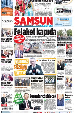 4 Mayıs Cumartesi Samsun Gazetesi