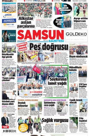 6 Mayıs Pazartesi Samsun Gazetesi