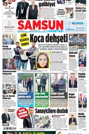7 Mayıs Salı Samsun Gazetesi