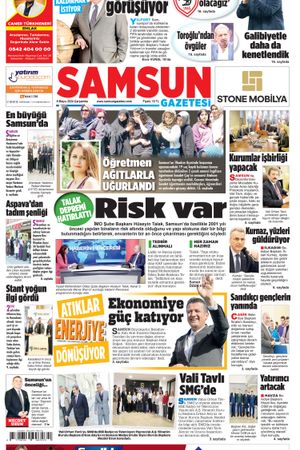 8 Mayıs Çarşamba Samsun Gazetesi