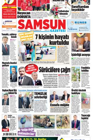 9 Mayıs Perşembe Samsun Gazetesi