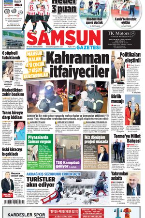 30 Kasım Cumartesi Samsun Gazetesi