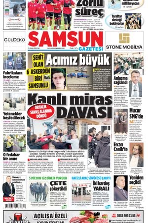 10 Aralık Salı Samsun Gazetesi