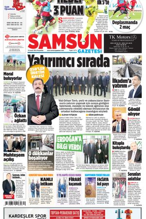 12 Aralık Perşembe Samsun Gazetesi