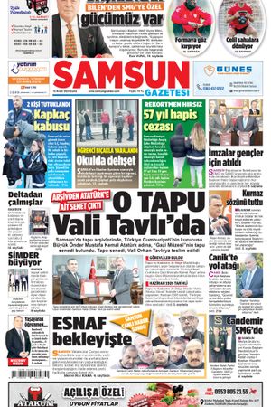 13 Aralık Cuma Samsun Gazetesi