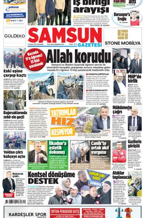 18 Aralık Çarşamba Samsun Gazetesi