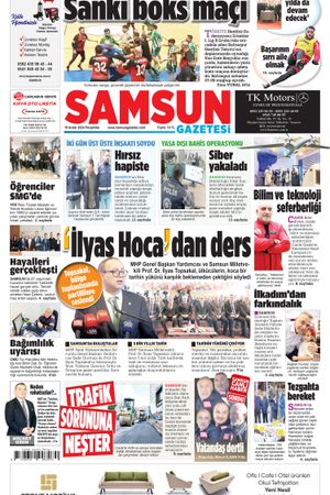 19 Aralık Perşembe Samsun Gazetesi