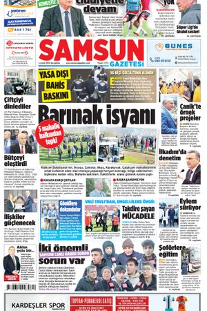 4 Aralık Çarşamba Samsun Gazetesi