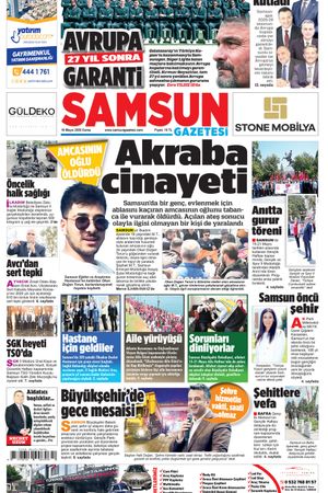 16 Mayıs Cuma Samsun Gazetesi
