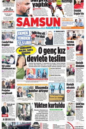 23 Mayıs Cuma Samsun Gazetesi
