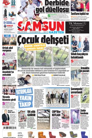 26 Mayıs Pazartesi Samsun Gazetesi