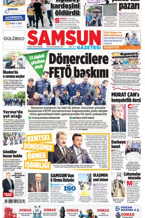 Samsun Gazetesi 28 Mayıs Çarşamba