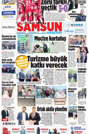 5 Mayıs Pazartesi Samsun Gazetesi