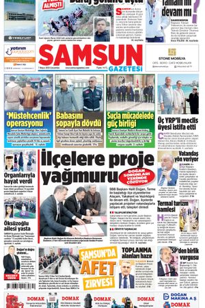 7 Mayıs Çarşamba Samsun Gazetesi