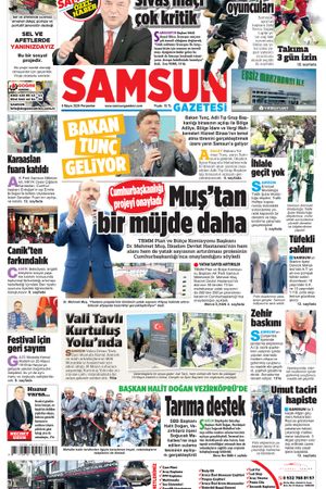 8 Mayıs Perşembe Samsun Gazetesi