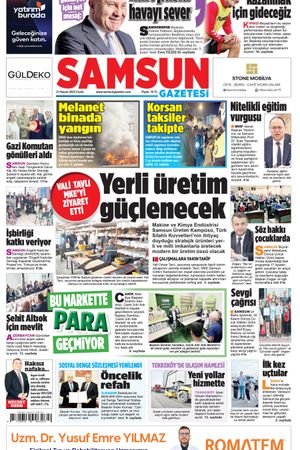 21 Kasım Cuma Samsun Gazetesi