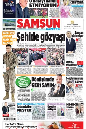 10 Aralık Çarşamba Samsun Gazetesi